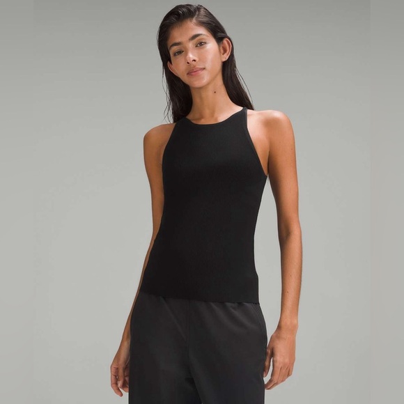 Lululemon Lightweight Ribbed Knit Tank Top Black in M - Picture 1 of 15